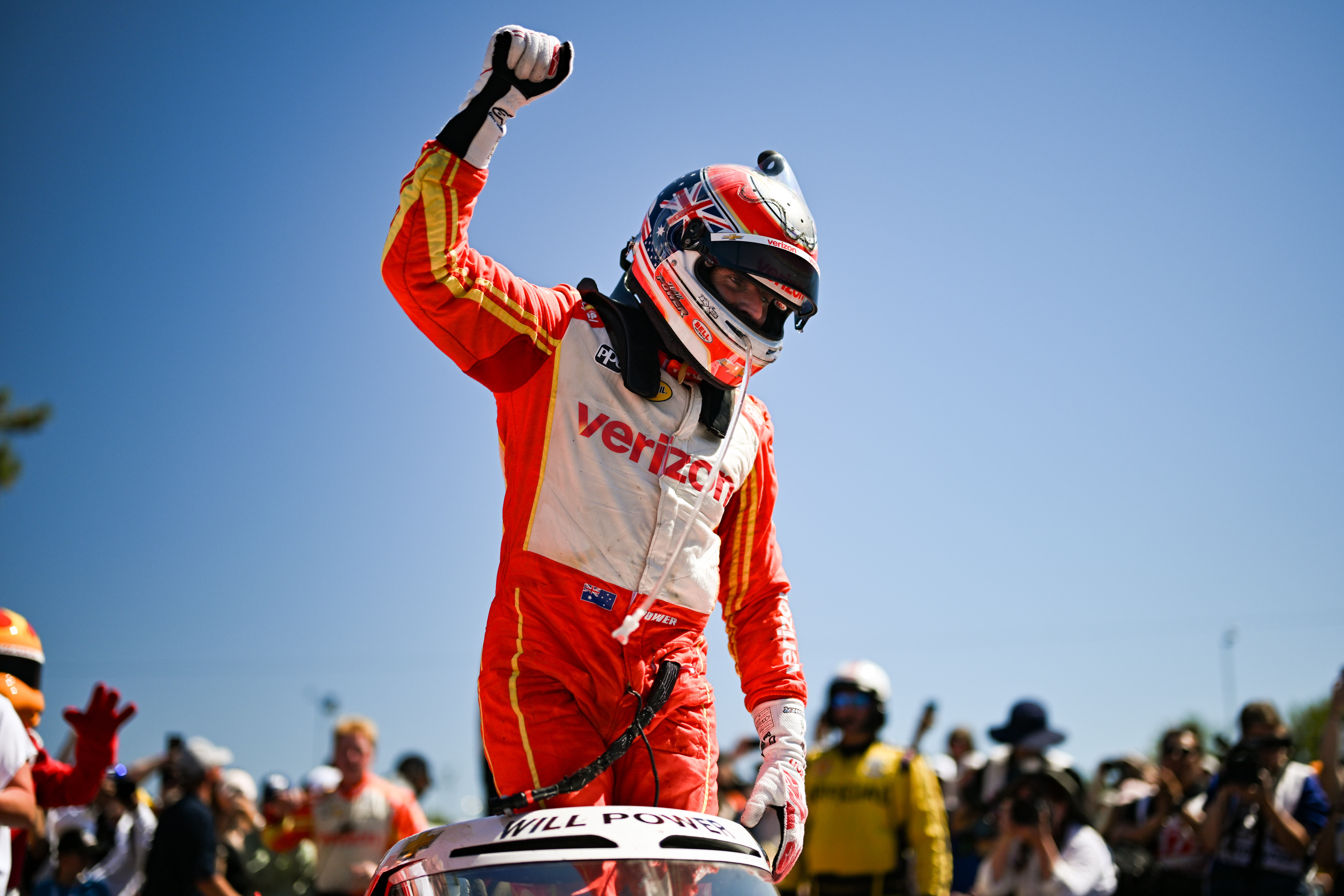 Will Power after winning the 2025 Bitnile Grand Prix of Portland